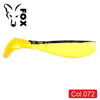 Силіконовий віброхвіст FOX 14см Trapper #072 (black yellow) (1шт) 9956 фото