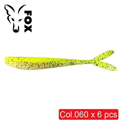 Силіконовий слаг FOX 9см Slug #060 (жовтий арлекін) (їстівний, 6шт) 8797 фото