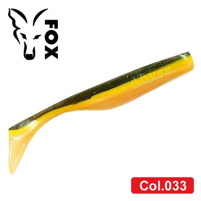 Силиконовый виброхвост FOX 9см Abyss #033 (black yellow perlamutr) (1шт) 259990 фото