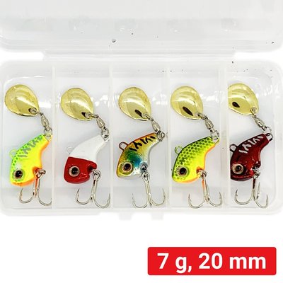 Set of tail spinners FOX Jig Tail Spinner Kit 7g (5 pieces of bait + box) 267117 фото
