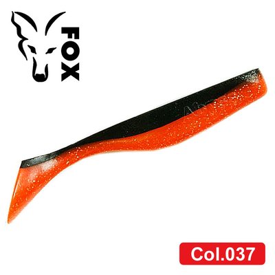 Silicone vibrating tail FOX 9cm Abyss #037 (orange black) (1 piece) 7496 фото
