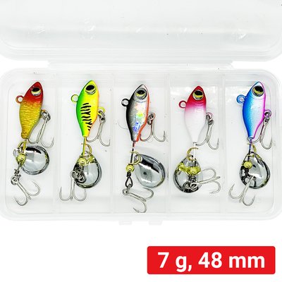 Set of tail spinners FOX TURBO Tail Spinner Kit 7g (5 pieces of bait + box) FXTRBTLSPNNRKT7-5 фото