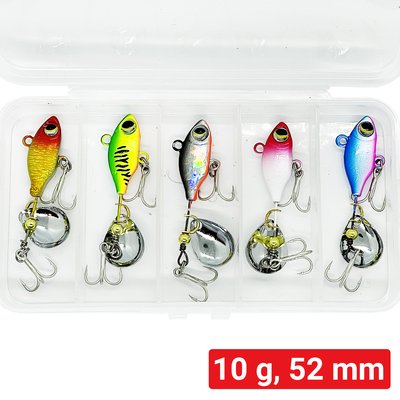 Set of tail spinners FOX TURBO Tail Spinner Kit 10g (5 pieces of bait + box) FXTRBTLSPNNRKT10-5 фото