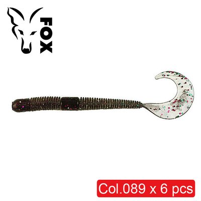 Silicone worm FOX 10cm Crawler #089 (electric marsh) (edible, 6 pcs) 5740 фото